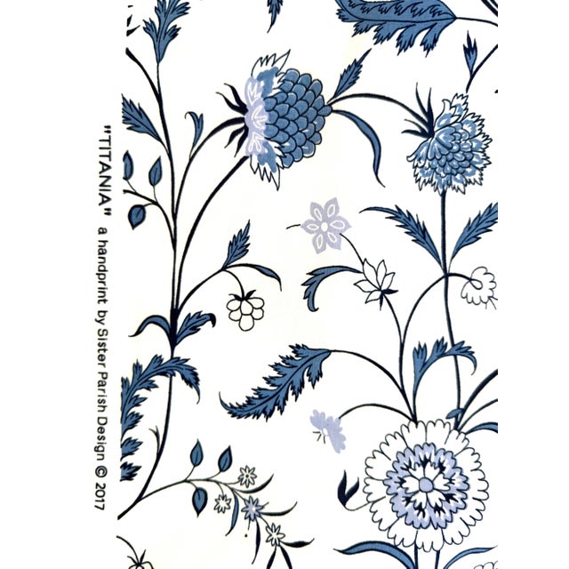 2020s Sister Parish "Titania" Royal Blue 5 Yards For Sale - Image 5 of 6