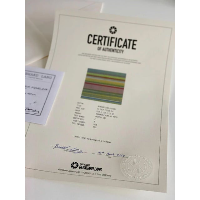 Red "AV_Tulip_Fields_035" Contemporary Aerial View Limited Edition Photograph by Bernhard Lang For Sale - Image 8 of 10