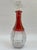 Vintage Hollywood Regency Indiana Glass Diamond motif Cranberry Red Decanter with removable stopper. The stopper is glass...