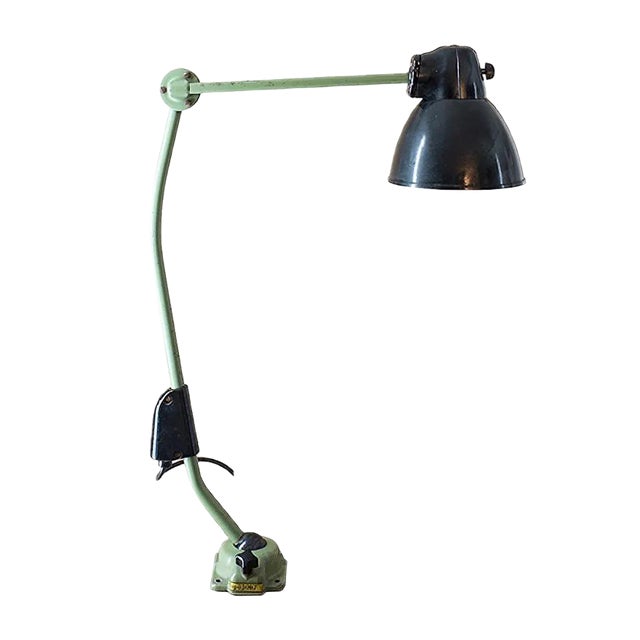 Mid-Century Industrial Vera Workshop Lamp from VEB Leuchtenbau, 1950s For Sale