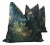 Dedar Schwarzwald in Verdure Double-Sided 18” Down-Filled Pillows - a Pair For Sale