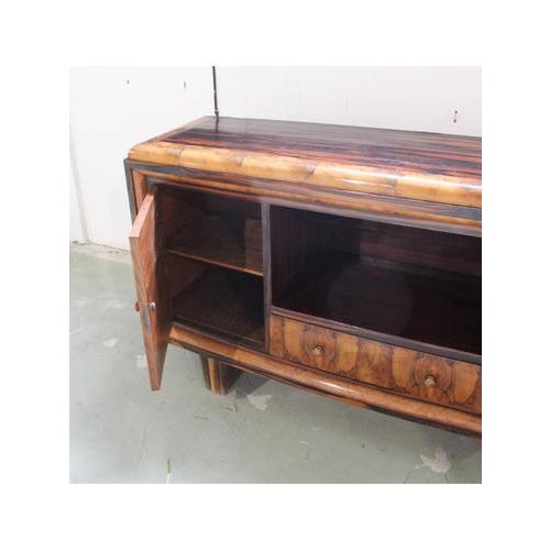 Brown Vintage Art Deco Italian Sideboard, 1930s For Sale - Image 8 of 13