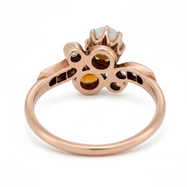 Early 20th Century Belle Époque Toi Et Moi Pearl Ring - Antique 1900s, Size 7 For Sale - Image 5 of 5