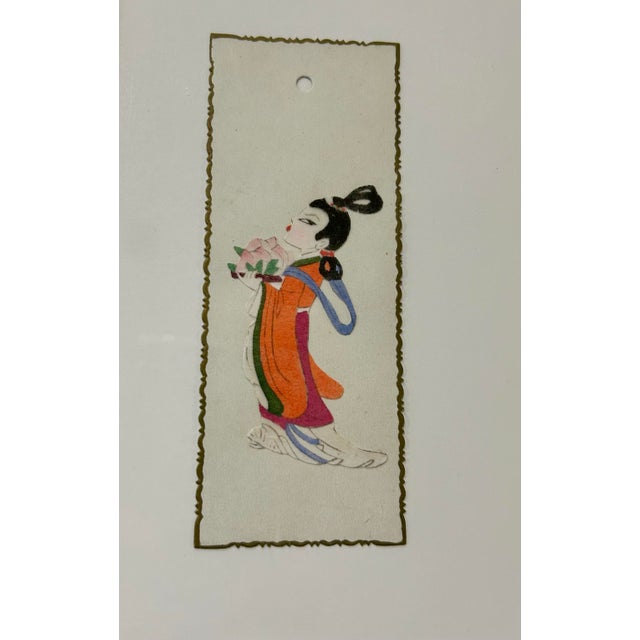 Large, Chinese Wall Hanging, Mixed Media, Depicting a Dragon Boat With Many Figures Celebrating an Event, 20th Century For Sale - Image 11 of 12