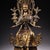 Bronze Vintage Gilt Bronze Seated Buddha, High Relief Carving With Flanking Vines For Sale - Image 8 of 10
