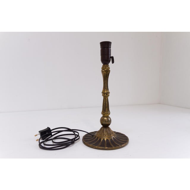 Art Deco Danish Brass Table Lamp, 1930s For Sale - Image 3 of 15
