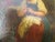Mid 19th Century Victorian Painting of a Young Girl Sewing Mid 19th For Sale - Image 5 of 7