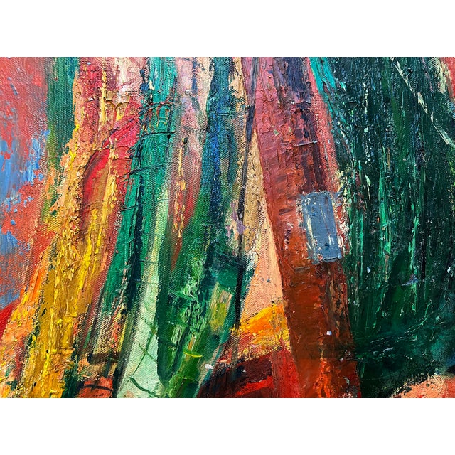 1950s Ruth M. Fulton Wpa Abstract Impressionist Painting of Sailors on a Boat For Sale In Miami - Image 6 of 12