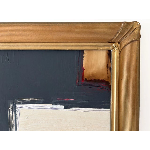 2020s “Romantic” Abstract Art in Antique Frame, Transitional Living Room Art by JTS For Sale - Image 5 of 10