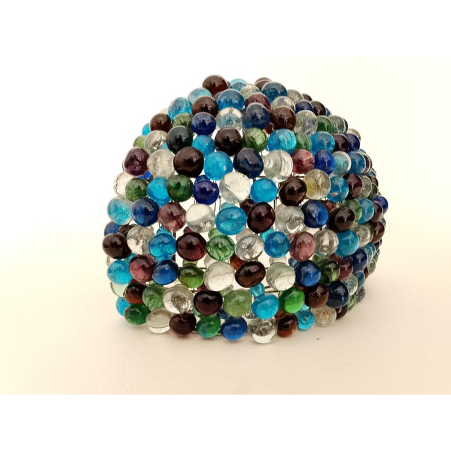 Metal Hand-Crafted Murano Glass and Iron Lamp, 1950s For Sale - Image 7 of 12