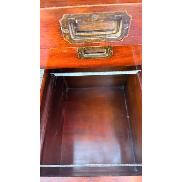 Theodore Alexander Captain Powers 9th Bengal Lancers Campaign Executive Desk For Sale - Image 11 of 17