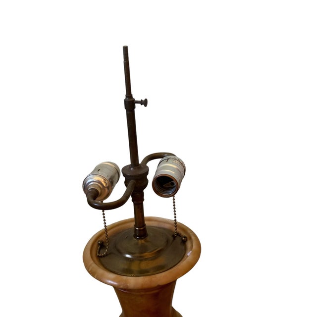 Early 20th Century Early 20th Century Amber Colored Italian Alabaster Campagna-Form Urn Table Lamp For Sale - Image 5 of 7