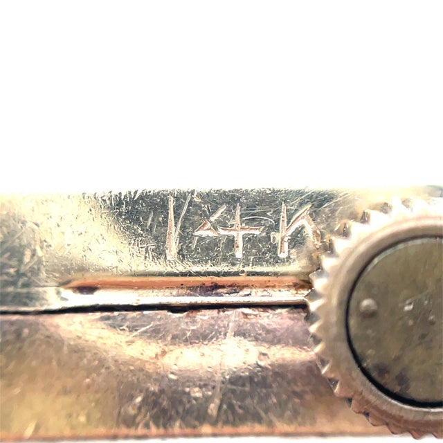 Mid 20th Century Vintage 14k Gold Music Box Charm Pendant With Baby Shoe Design For Sale - Image 5 of 5