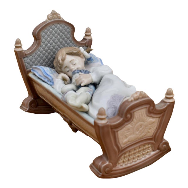 Lladro Porcelain Figurine #5717 Rock a Bye Baby Vintage Retired For Sale