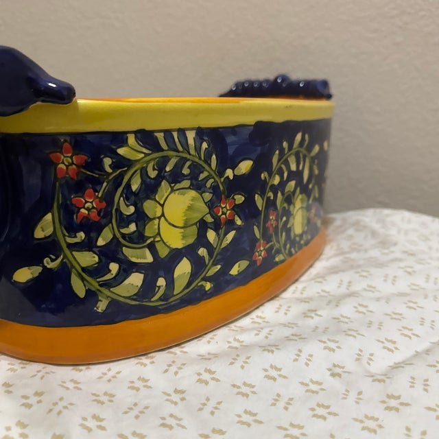 1980s Italian Ceramic Centerpiece Bowl For Sale In New Orleans - Image 6 of 8