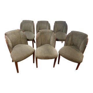 Art Deco Chairs in the Manner of Henry & Lou Epstein of England - Set of 6 For Sale