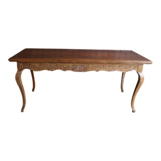 Antique Italian Hand Carved French Provincial Writing Desk For Sale