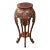 Mid 20th Century Round Chinoiserie Carved Mahogany Plant Stand Sculpture Pedestal For Sale
