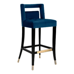 Hart Navy Velvet Counter Stool