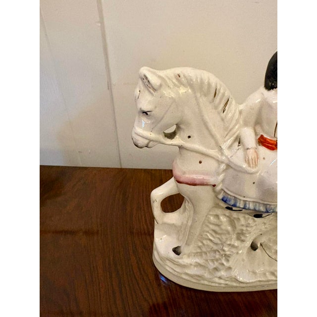 Antique Victorian Equestrian Figure of Joan of Arc, Staffordshire, 1880 For Sale - Image 6 of 10