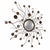 Sculptural Metal Sunburst Mirror With Convex Center For Sale - Image 4 of 7