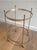Mid-Century Modern Mid Century Brass Round Rolling Serving Table With Acorn Finials & Bottle Rack For Sale - Image 3 of 3