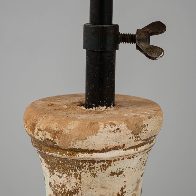 19th Century French Neoclassical Wood Patinated Floor Lamp Extra Large 5 Feet For Sale - Image 13 of 18