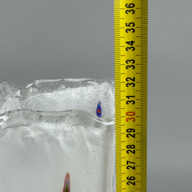 Murano Glass Table Lamp with Murrine Chrome Base, 1970s For Sale - Image 11 of 12