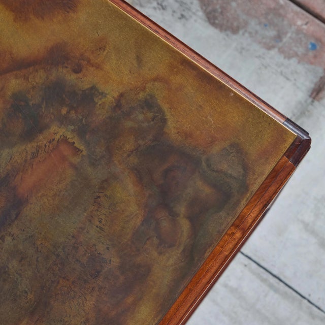 John Stuart Brass Acid Etched Side Table For Sale - Image 12 of 12