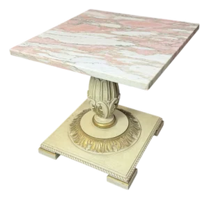 Vintage Italian Marble Top Side Table