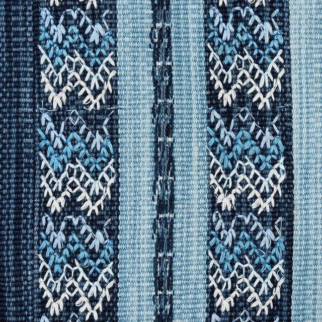 Schumacher Sample - Schumacher Aravali Patchwork Fabric in Denim & Indigo For Sale - Image 4 of 6