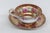 Mogi Momonoi Gold Burgundy Bone China Flower Tea Cup & Saucer Set 4653b For Sale - Image 15 of 18
