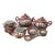 Mid-Century Vintage Mun Shou Longevity Hand Painted Luncheon Set, 28pcs. For Sale