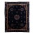 Antique Art Deco Chinese Wool Rug With Indigo Field and Lotus Medallions 9x11 For Sale