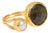Mystic Duo Labradorite & Pearl Gold Adjustable Ring, Size 4 For Sale