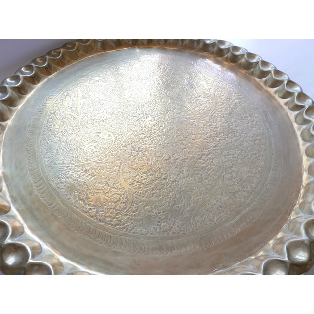 Antique Round Brass Tray Chairish