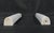 Pair of Vintage European White Ceramic Pencil Wall Tiles For Sale - Image 4 of 8