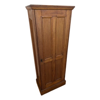 Antique Bench Made Oak Gun Cabinet For Sale