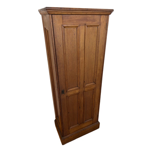 Antique Bench Made Oak Gun Cabinet For Sale