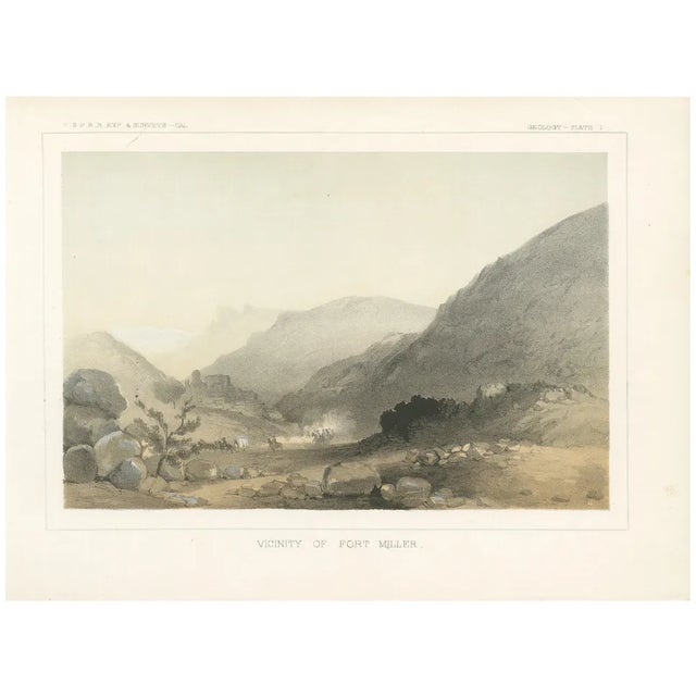 Vicinity of Fort Miller, 1856, Litograph on Paper For Sale