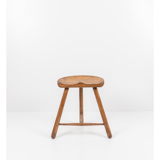 Vintage Wooden Shoemaker Tripod Stool by Arne Hovmand-Olsen, 1950 For Sale - Image 10 of 13