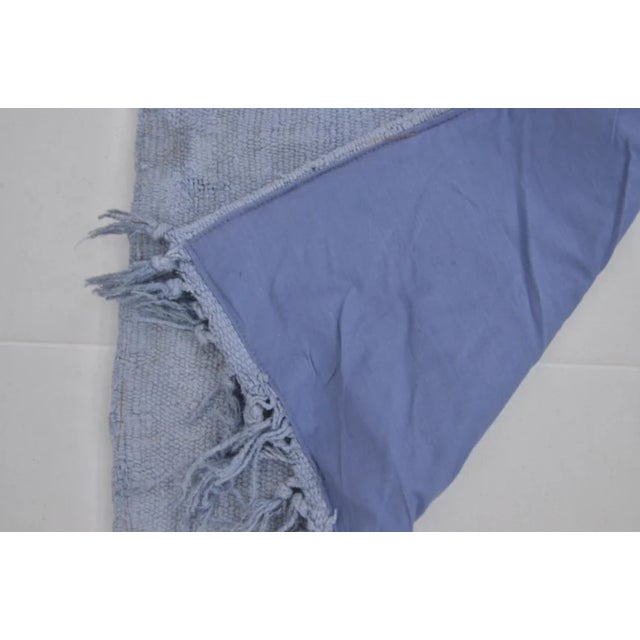 1950s Soft Blue Hemp Kilim For Sale - Image 4 of 10