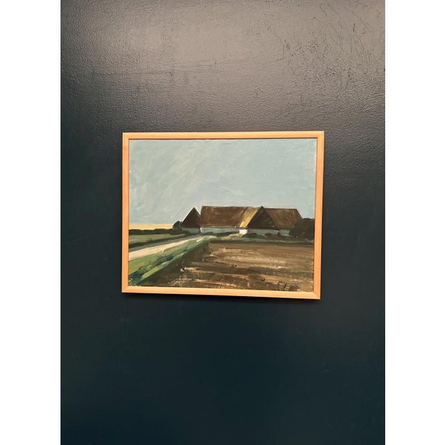 Bengt Hillgrund, Farmhouse, 1960s, Oil on Canvas, Framed For Sale - Image 15 of 17