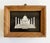 Intricately carved and painted mosaic in handmade wood frame.