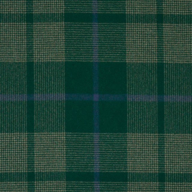 Schumacher SAMPLE - Schumacher Montana Wool Plaid Fabric In Hunter For Sale - Image 4 of 5