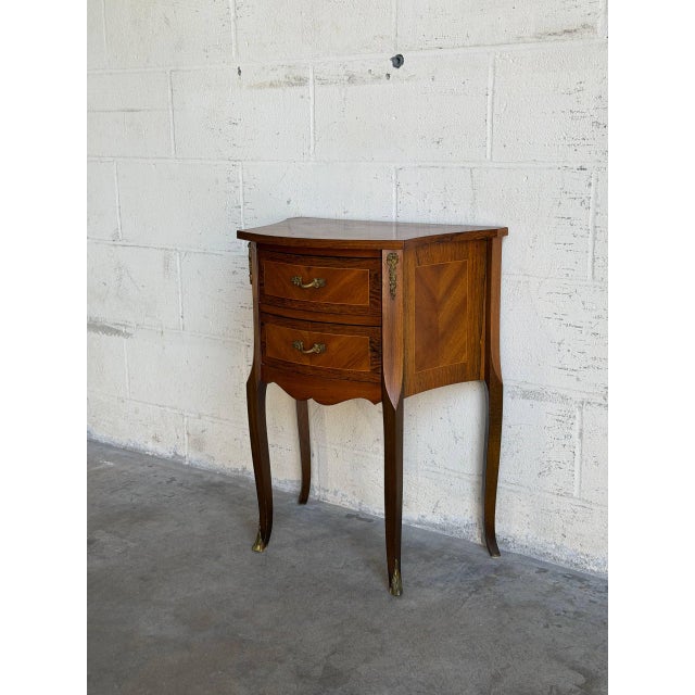 Brown Rosewood and Teak 2-Drawer Entry Table With Cabriole Legs Denmark Mid-Century Modern 1960s For Sale - Image 8 of 9