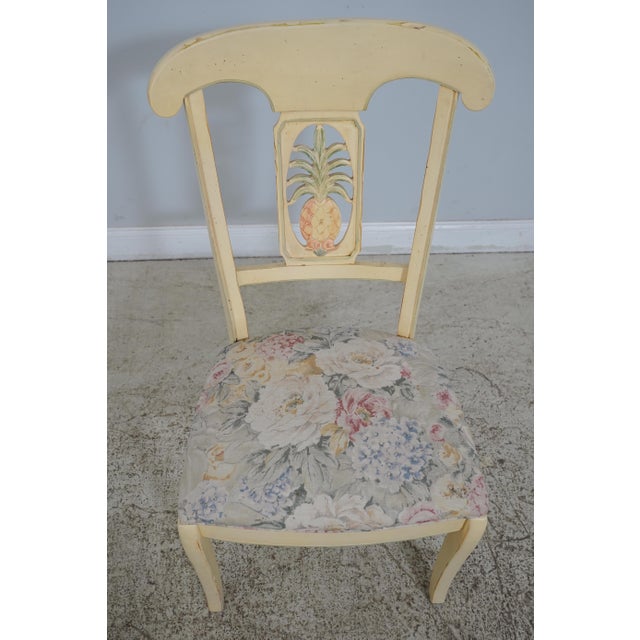 Set of 4 Ethan Allen Pineapple Back Dining Chairs Chairish