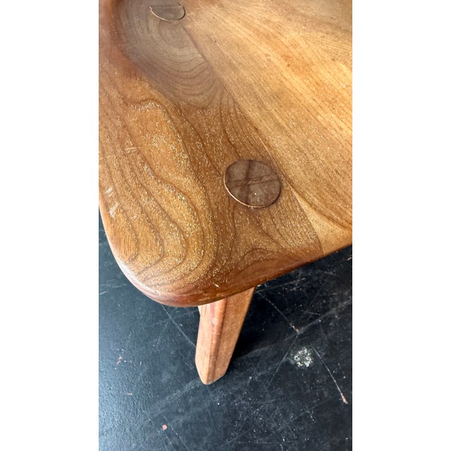 Wood Vintage Cushman Colonial Creations Maple Side Chair With Sculpted Seat and Ladder Back For Sale - Image 7 of 10