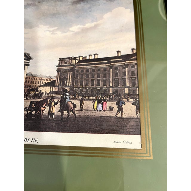 Mid 20th Century Mid-Century Architectural Engraving Reproduction Prints by James Malton of Parliament House and the For Sale - Image 5 of 12