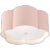 Kate Spade New York for Visual Comfort Signature Bryce Medium Flush Mount in Pink & White with Frosted Acrylic Diffuser For Sale